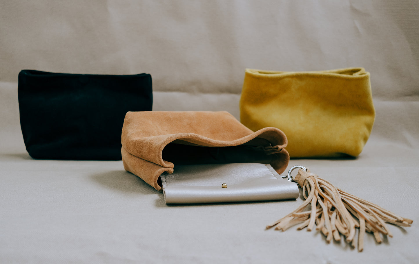 Hapkeh Sleek Suede Clutch